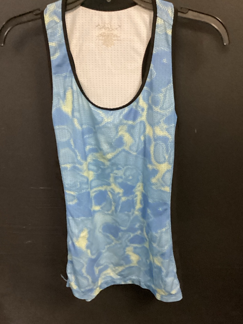 Skullcandy Blue Patterned Racerback Tank with Cream Accents